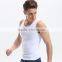 H-shaped wide collar vest muscle vest plain waistcoat new design sexy tight gym cotton vest for men