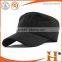 Factory price! hot sale black plain army cap flat top cap custom military cap,wholesale embroidery army military hats