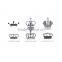 Star Diamond Crown Smile Text Art Tattoo Festival Custom Temporary Tattoo Sticker