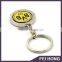 Quality yellow promotion logo spinning keychain