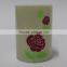 4inch rose flower printed plastic multicolor romantic decorative candles gife for Valentine's Day