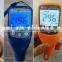 Nondestructive measuring the material thickness on metal ,such as plastic sheets thickness