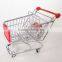 Steel With Chrome Plated Mini Desk Shopping Cart Shopping Basket With Wheels