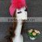 Fashion Knit Headband Pattern Raccoon Fur Pompom Wool Knitted Winter Headband For Women