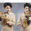 Women Girls Winter Plush Raccoon Fur Leather Mitten Gloves Warm Driving Gift
