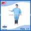 Non Woven White/Blue/Red/Green/Yellow disposable Lab Coat With Hook and Loop