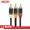 High quality 3RCA to 3RCA AV wires for android tv box coaxial audio and video Cable