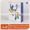 custom print matt lamination small art paper white bags with handles