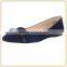 Latest design fashion casual shoes pointed toe bow women flat shoes