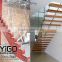 floating stairs with stainless stringer/indoor iron staircase