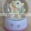 Hot sale eco-friendly cheap bear holding birthday cake snow globe for sale