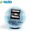 cheapest china mobile phone 5v 2.1A dual usb ports mini car charger for iphone 6s, tablet pc