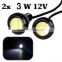 3W waterproof screw DRL LED eye Lens car auto eagle eye 3W led Eagle Eye lights daytime running lights lamp bulbs