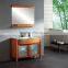 2016 Oak Wood Bathroom Cabinet with Glass Top