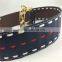 cheap price wide PU leather crown shape buckle belt for women