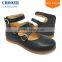 Guangzhou Factory Beauty Teen Girls Shoes with Round Ankle Strap