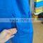 Competitive Price Work Clothing Blue Designer Lab Coat, Colored Long Sleeve Cotton Doctor Uniforms Blue Lab Coat for Hospital