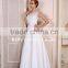 Best sellings for the young girl and ankle length & satin ribbon with hand make flower of chiffon layered bridesmaid dress