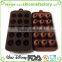 15 holes classic ball shape silicone chocolate making mold