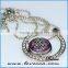 Top quality women simple design fashion long silver ball fancy necklace design jewelry