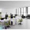 Factory price appealing four-seater MFC office furniture desk design