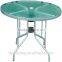 Hot Sale 80CM Iron Glass Garden Table /Outdoor Coffee Bar Table With Hole