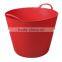 flexible red ice bucket