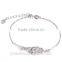 Beads Wrap Crystal Anchor Bracelet Sterling Silver Charming Bracelet For Women