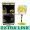 Popular selled rigid cardboard luxury black logo foil gold cylinder glasses box