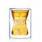woman shape beer glass
