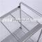 2 Shelf Wire Mesh Basket Shelving & Mental Square Shelves with Wheel for Restaurant