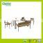 Modern Outdoor furniture Brushed Aluminum wood plastic composite dining table set ,dining table and chair and bench