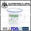 SGS certified customized logo printing enamel coffee cup