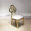 Modern golden wedding chair elegant curves high class wedding furniture