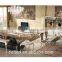 European simple style Stainless steel legs marble top living room tv stand unit furniture