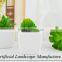 artificial green mini plants for office decoration