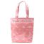 Full Dye Sublimation Printing 300D Polyester Long Handle Shopping Tote Bag With Bottom