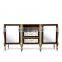 Buffet Console Classic with Glass Doors Teak Wood Furniture