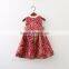 Princess Girl Flower Pattern Print Dress Sleeveless with Cute Baby Girls Dress