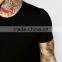 High Quality Custom Short Sleeve Crew Neck Black Men's 94% Cotton 6% Elastane Stretch Casual Skinny Fit Blank Design T-Shirt
