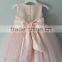 2017 latest design wholesale baby Clothes one piece summer stain cheap Children's Boutique fashion pink baby girl wedding dress