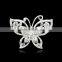 White butterfly crystal brooch pins high end korean butterfly brooch cheap butterfly brooch for bridal jewelry