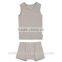 2015 Hot Sale Comfortable Kid Underwear & Sleeveless Vest Suit in Grey