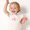 Printed cotton girls t shirt with opened shoulder