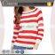 crew neck loose cheap sweater for women