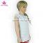Customized Design Plain White Color Cap Sleeve Girls Summer Top LBF2015122502