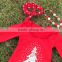 Girls red christmas dress hot sell baby girl's cotton full sleeve dress 2-7years party Christmas tree dress princess dresses