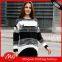 wholesale beautiful knitted striped yarn pullover 7GG sweater for girls