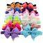 Wholesale 2017 boutique satin ribbon bow pre-made bow, fabric ribbon bow