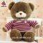 soft plush teddy bears with DIY knit strip sweater